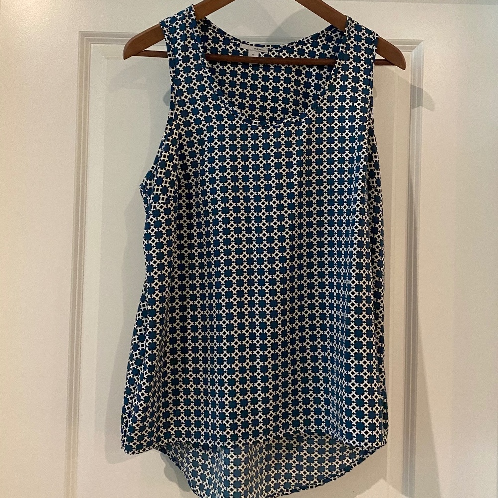 Halogen sleeveless, scoop neck blouse, M